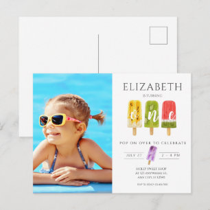 1st Birthday photo birthday party Postcard