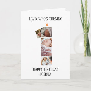 1st Birthday Photo Card
