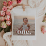 1st Birthday Photo - one Favour Bags<br><div class="desc">A modern 1st Birthday Birthday design with space to add your own photo and with the word 'one.' over the top. You can change the word to anything else if you prefer!</div>