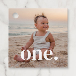1st Birthday Photo - one Favour Tags