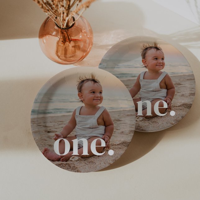 1st Birthday Photo - one Paper Plate (Creator Uploaded)