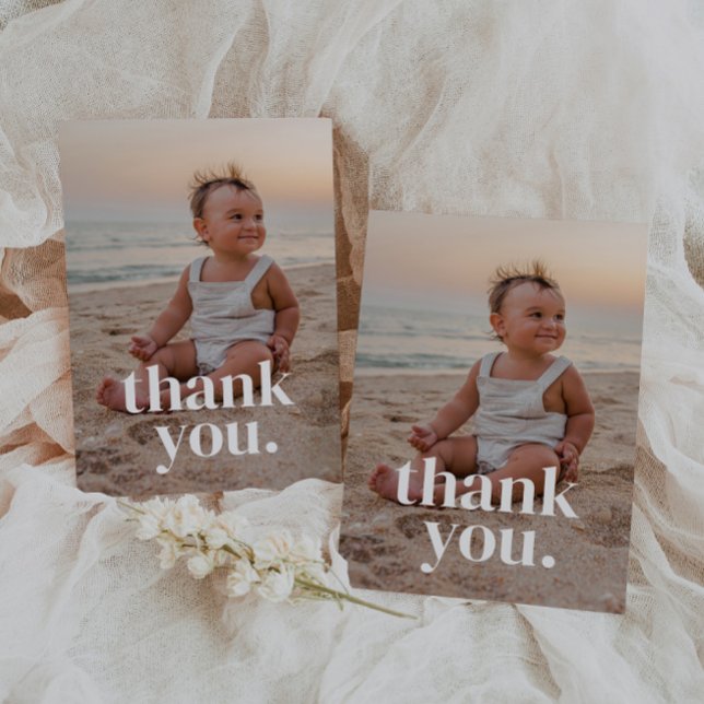 1st Birthday Photo - one Thank You Card (Creator Uploaded)