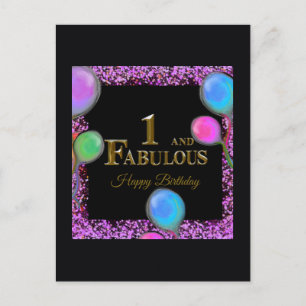 1st Birthday Postcard