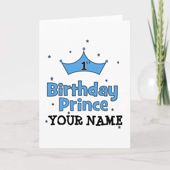 1st Birthday Prince Card (Front)
