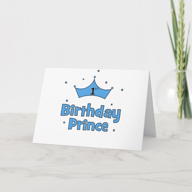 1st Birthday Prince Card (Front)