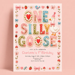 1st Birthday Silly Goose Invitation