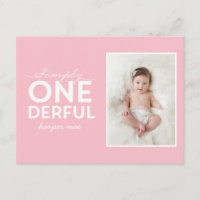 1st birthday simple onederful colourful typography