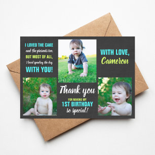 1st Birthday Thank You Card
