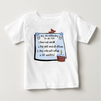 1st Birthday To Do's Blue Baby T-Shirt