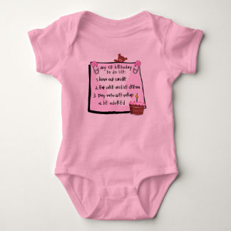 1st Birthday To Do's Pink Baby Bodysuit