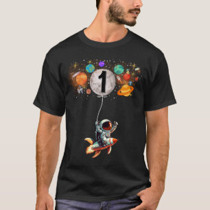 1st birthday Toddler 1 Years Old Birthday space fo T-Shirt