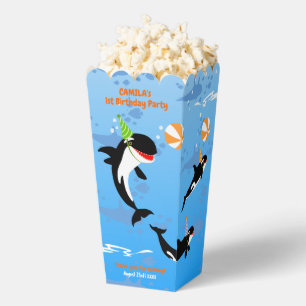 1st birthday under the sea orca whale baby girl favour box