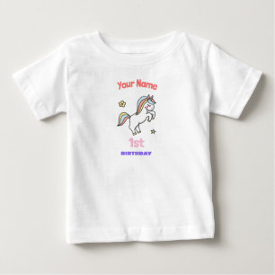 1st Birthday Unicorn Baby T-Shirt
