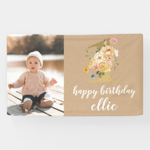 1st Birthday Wall Decoration Custom Made Banner