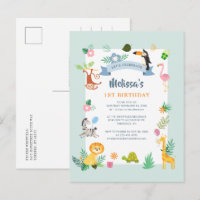 1st Birthday Wild One Jungle Animals Theme Party