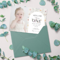 1st Birthday Wildflower Theme Floral Girl Photo