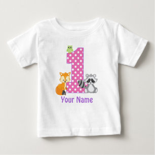 1st Birthday Woodland Personalised T-shirt