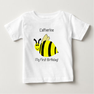 1st Birthday Yellow Bumble Bee Kids' Shirt