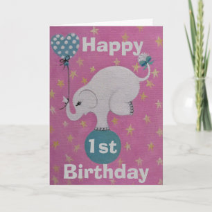 1st BirthdayStandard, 5" x 7" Folded Greeting Card