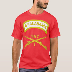 1st Bn 167th Infantry Inf Branch w 4th Alabama Tab T-Shirt