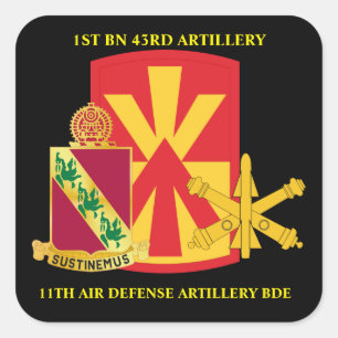 1ST BN 43RD AIR DEFENSE ARTILLERY 11TH AIR DEFENSE SQUARE STICKER