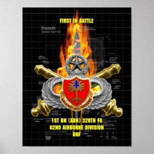 1st BN (ABN) 320th FA of the 82nd Airborne Poster
