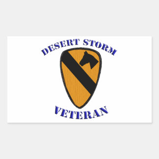 1st Cav Desert Storm Veteran Rectangular Sticker