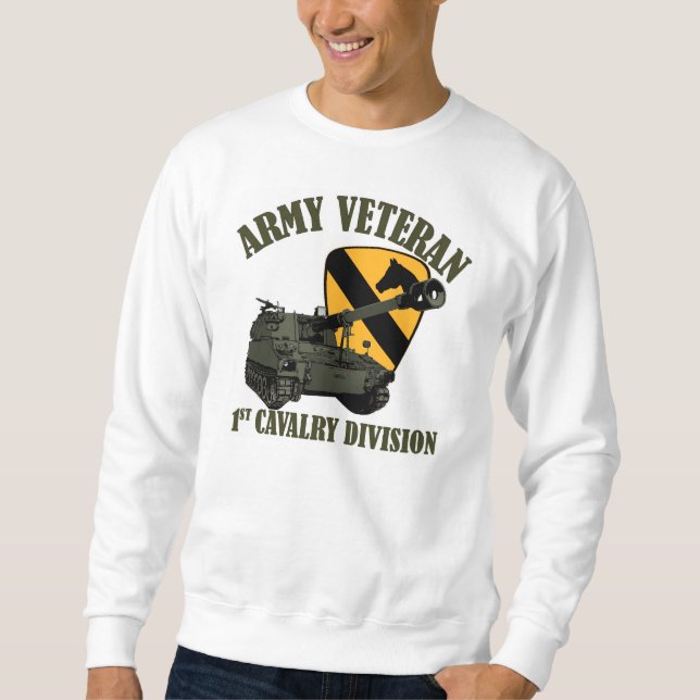 1st Cav Vet - M109 Howitzer Sweatshirt (Front)