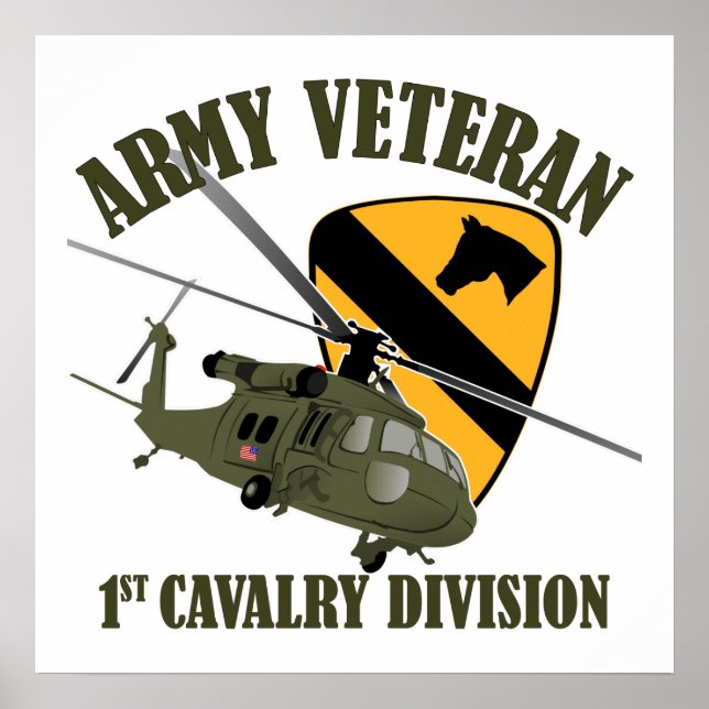 1st Cav Vet - UH60 Blackhawk Poster (Front)