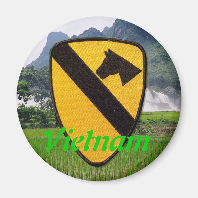 1st cavalry air cav patch vietnam magnet veteran (Front)