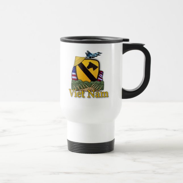 1st cavalry air cav veterans vietnam patch Mug (Right)
