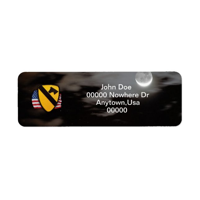 1st cavalry air cav vets iraq return address Label (Front)