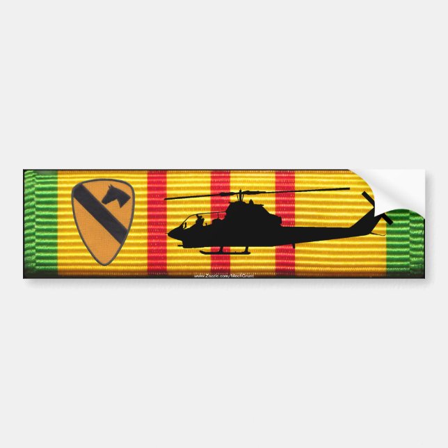 1st Cavalry Div. AH-1G Cobra VSM Bumper Sticker (Front)