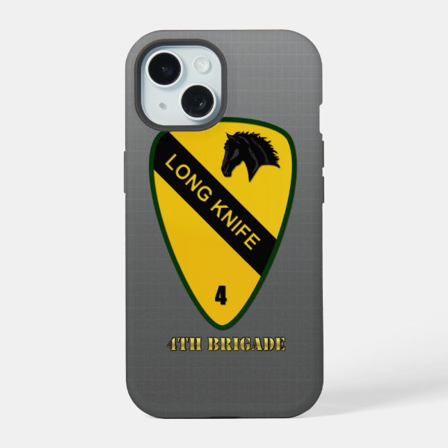 1st Cavalry Division, 4th Brigade iPhone Case (Back)