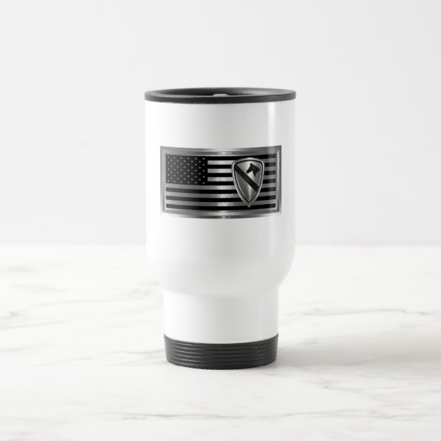 1st Cavalry Division Customised Flag Travel Mug (Center)