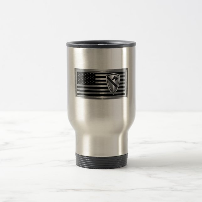 1st Cavalry Division Customised Flag Travel Mug (Center)