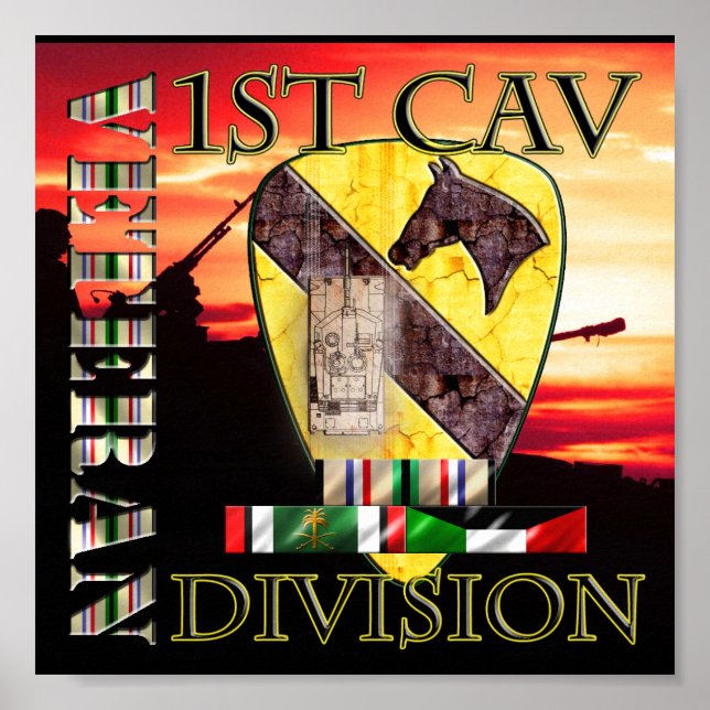1st Cavalry Division Desert Storm Veteran Poster (Front)
