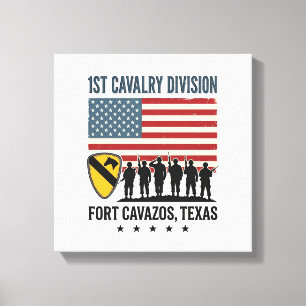 1st Cavalry Division Fort Hood Vintage Military Sh Canvas Print