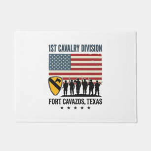 1st Cavalry Division Fort Hood Vintage Military Sh Doormat