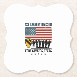 1st Cavalry Division Fort Hood Vintage Military Sh Paper Coaster