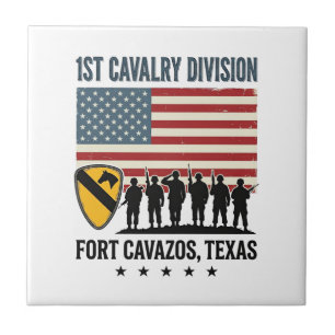 1st Cavalry Division Fort Hood Vintage Military Sh Tile