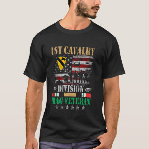 1st Cavalry Division Irag Veteran Patriotic Vetera T-Shirt