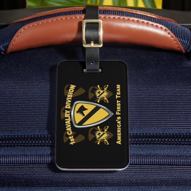  1st Cavalry Division Luggage Tag (Front Insitu 2)