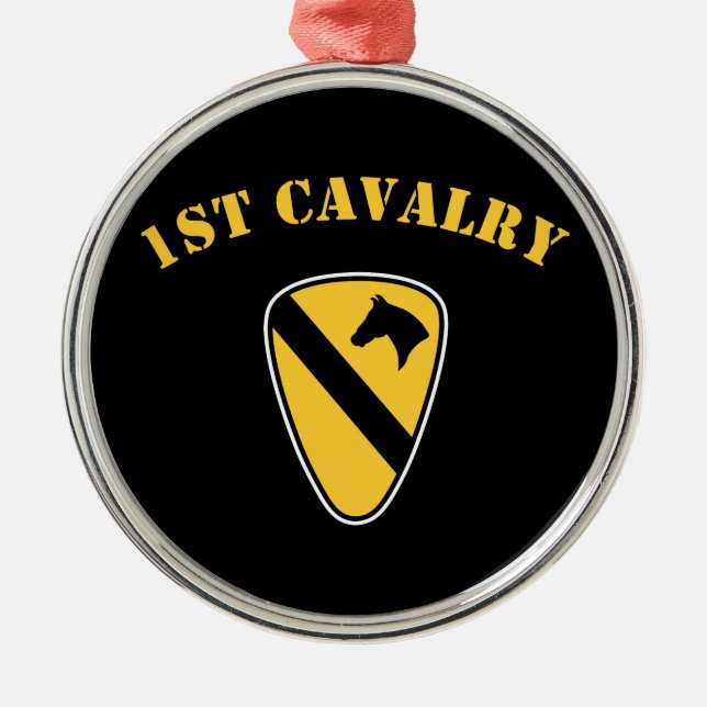 1st Cavalry Division Metal Tree Decoration (Front)