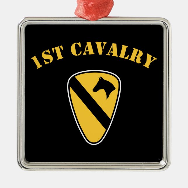 1st Cavalry Division Metal Tree Decoration (Front)