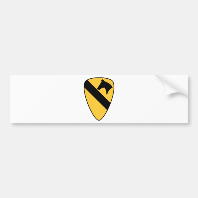 1st Cavalry Division Patch Patriotic Bumper Sticker (Front)