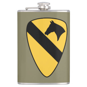 1st Cavalry Division Patch Patriotic Hip Flask