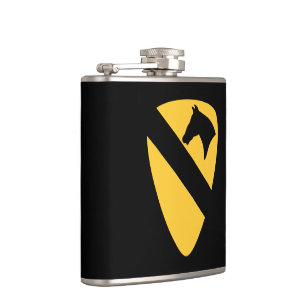 1st Cavalry Division Patch Patriotic Hip Flask