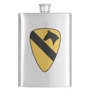 1st Cavalry Division Patch Patriotic Hip Flask