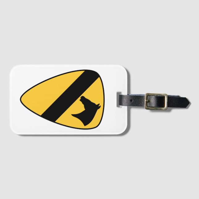 1st Cavalry Division Patch Patriotic Luggage Tag (Front Horizontal)